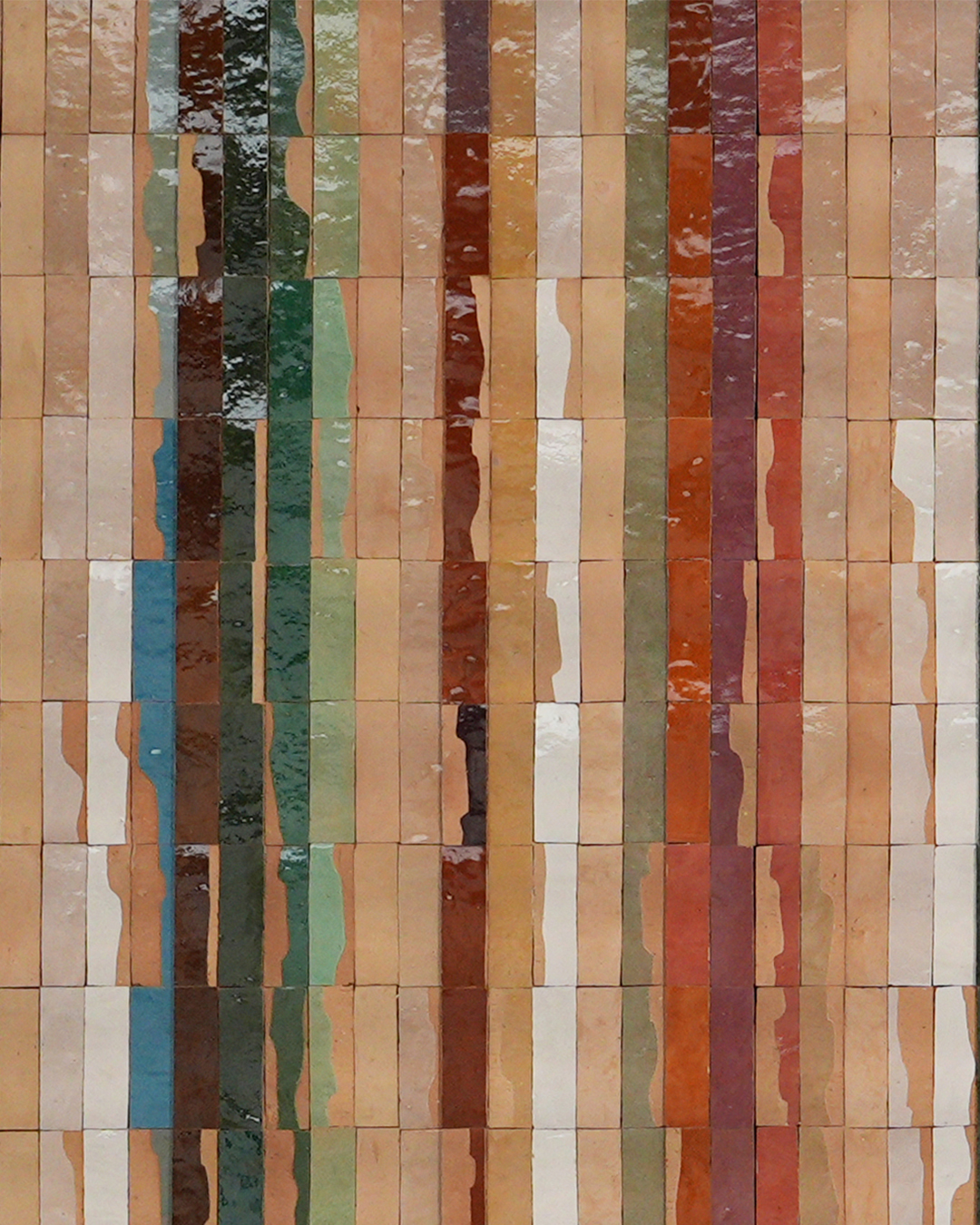 Palimpsest art zellige Samir Mazer